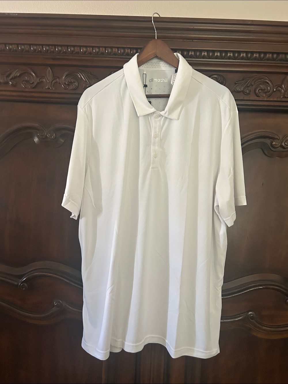 adidas White Men's Short-Sleeve Polo Shirt